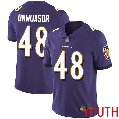 Baltimore Ravens Limited Purple Youth Patrick Onwuasor Home Jersey NFL Football #48 Vapor Untouchable